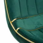 Upholstered Design Dining Room Chair in Wood and Fabric, 2 Pieces - Kolly Viadurini