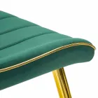 Upholstered Design Dining Room Chair in Wood and Fabric, 2 Pieces - Kolly Viadurini