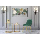 Upholstered Design Dining Room Chair in Wood and Fabric, 2 Pieces - Kolly Viadurini