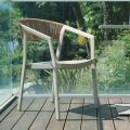 Stackable Chair with Textilene Seat and Twist Wicker Back - Passion