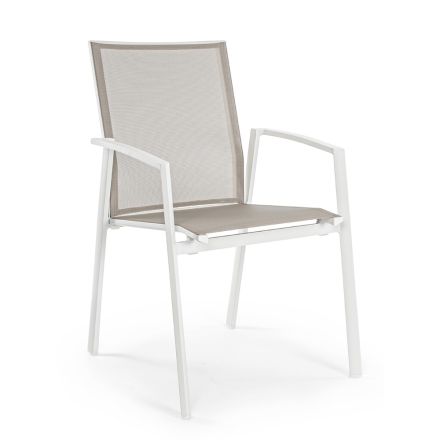 Stackable Outdoor Chair in Painted Aluminium, Homemotion, 4 pieces - Odelia Viadurini