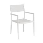 Stackable Outdoor Chair with Aluminum Structure, 2 Pieces - Ritchie Viadurini
