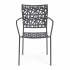Stackable Outdoor Chair in Matt Finish Steel, 4 Pieces - Ralia Viadurini