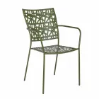 Stackable Outdoor Chair in Matt Finish Steel, 4 Pieces - Ralia Viadurini