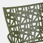 Stackable Outdoor Chair in Matt Finish Steel, 4 Pieces - Ralia Viadurini