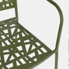 Stackable Outdoor Chair in Matt Finish Steel, 4 Pieces - Ralia Viadurini