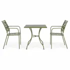 Stackable Outdoor Chair in Matt Finish Steel, 4 Pieces - Ralia Viadurini