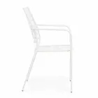 Stackable Outdoor Chair in Matt Finish Steel, 4 Pieces - Ralia Viadurini