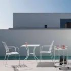 Stackable Outdoor Chair in Matt Finish Steel, 4 Pieces - Ralia Viadurini