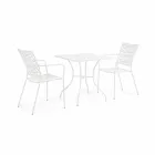 Stackable Outdoor Chair in Matt Finish Steel, 4 Pieces - Ralia Viadurini