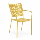 Stackable Outdoor Chair in Matt Finish Steel, 4 Pieces - Ralia Viadurini