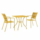 Stackable Outdoor Chair in Matt Finish Steel, 4 Pieces - Ralia Viadurini