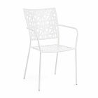 Stackable Outdoor Chair in Matt Finish Steel, 4 Pieces - Ralia Viadurini