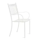 Stackable Outdoor Chair in Galvanized Steel Made in Italy 4 Pieces - Celia Viadurini