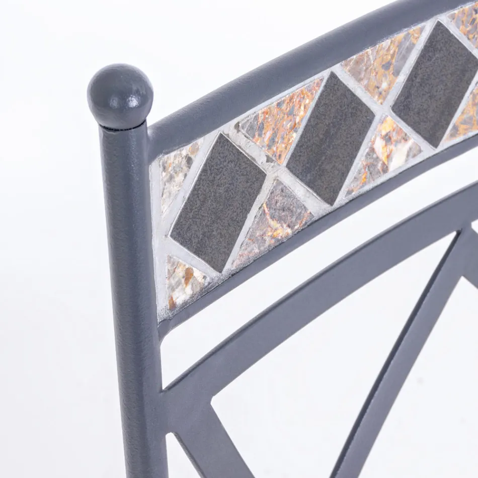 Stackable Steel Garden Chair with or Without Armrests - Letizia Viadurini