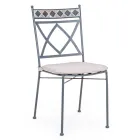 Stackable Steel Garden Chair with or Without Armrests - Letizia Viadurini