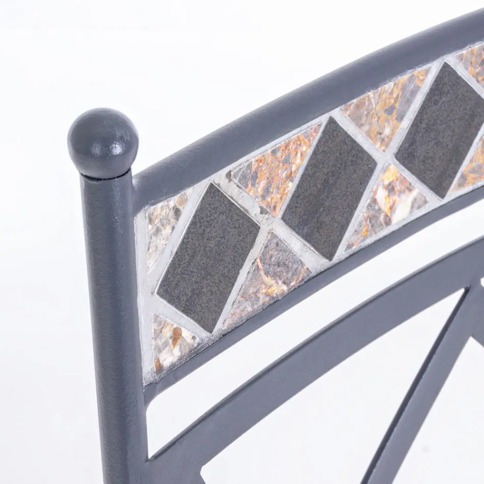 Stackable Steel Garden Chair with or Without Armrests - Letizia Viadurini