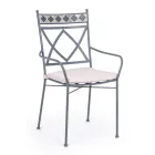 Stackable Steel Garden Chair with or Without Armrests - Letizia Viadurini