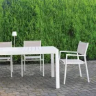 Stackable Garden Chair in Aluminum and Textilene - Ninfea Viadurini