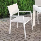 Stackable Garden Chair in Aluminum and Textilene - Ninfea Viadurini