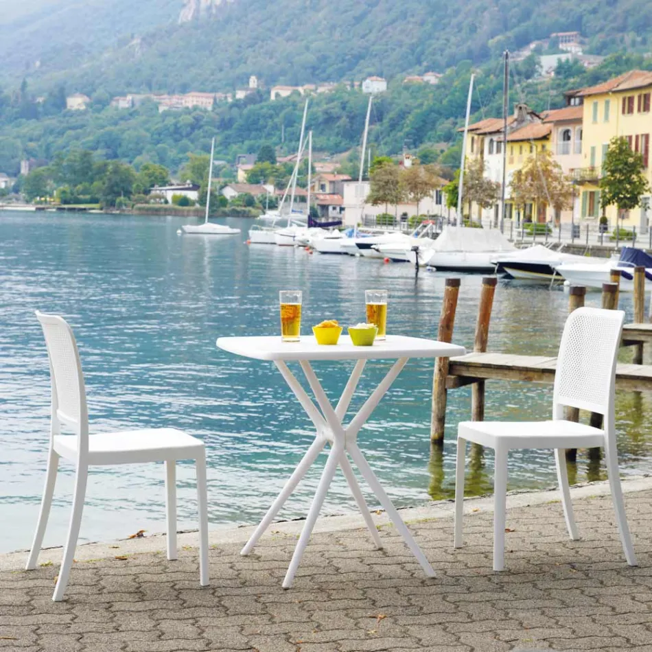 Stackable Garden Chair in Polypropylene and Fiberglass - Ciop Viadurini