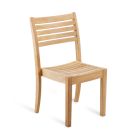 Stackable Garden Chair in Teak Made in Italy - Sleepy Viadurini