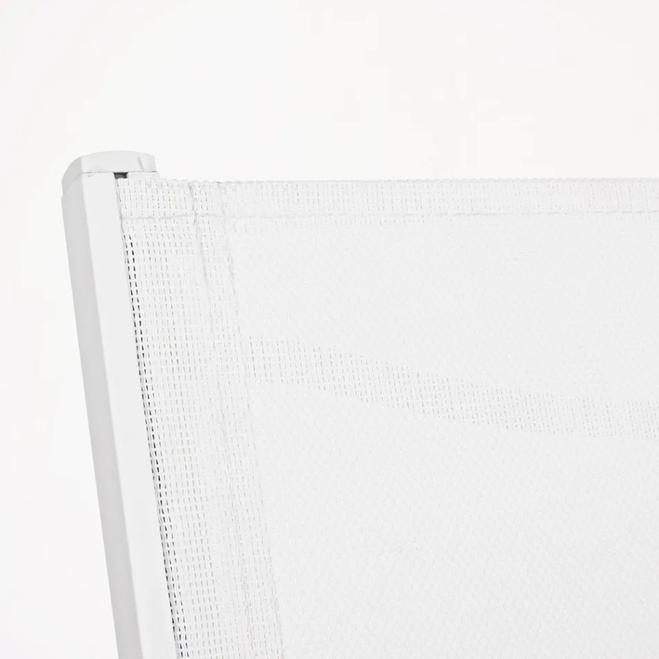 Stackable Chair in Aluminum and Textilene for the Garden, Modern Design - Franz Viadurini