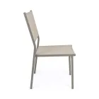 Stackable Chair in Aluminum and Textilene for the Garden, Modern Design - Franz Viadurini
