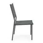 Stackable Chair in Aluminum and Textilene for the Garden, Modern Design - Franz Viadurini