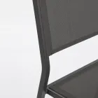 Stackable Chair in Aluminum and Textilene for the Garden, Modern Design - Franz Viadurini