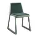 Stackable Wooden Chair with Velvet Seat Made in Italy, 2 Pieces - Leipzig