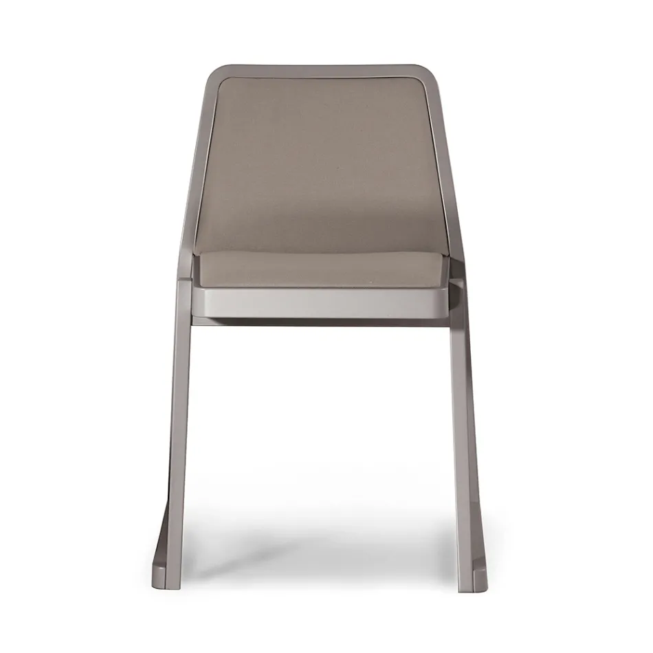 Stackable Wooden Chair with Velvet Seat Made in Italy, 2 Pieces - Leipzig Viadurini