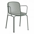 Stackable Outdoor Metal Chair Made in Italy, 4 Pieces - Verna
