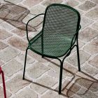 Stackable Outdoor Metal Chair Made in Italy, 4 Pieces - Verna Viadurini