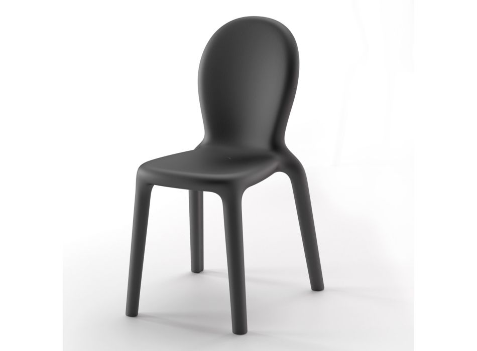 Stackable Chair in Colored Polyethylene Made in Italy, 2 Pieces - Jamala Viadurini