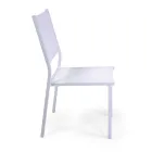 Stackable Chair in Textilene and White Aluminum Frame - Pennarello Viadurini