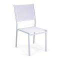 Stackable Chair in Textilene and White Aluminum Frame - Pennarello