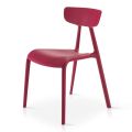 Modern Design Stackable Living Room Chair in Polypropylene 4 Pieces - Mulan