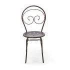 Stackable Outdoor Chair in Metal Made in Italy, 2 Pieces - Authority Viadurini