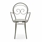 Stackable Outdoor Chair in Metal Made in Italy, 2 Pieces - Authority Viadurini