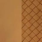 Eco-leather Chair with Decorated Back and Black Metal Base, 2 Pieces - Nima Viadurini