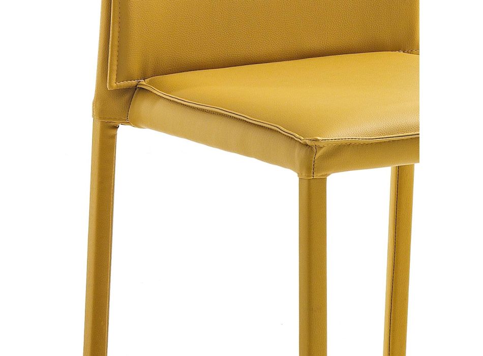 Faux Leather Dining Room Chair Modern Elegant Design - Granger Viadurini