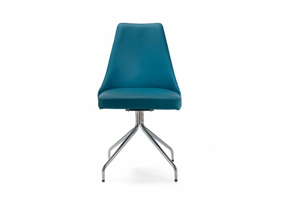 Chair in Eco-leather and Swivel Spider Base Made in Italy – Nirvana Viadurini