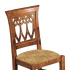 Chair in Bassano Wood and Gold Baroque Fabric Made in Italy - Jasper Viadurini
