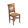 Chair in Bassano Wood and Gold Baroque Fabric Made in Italy - Jasper