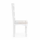 Homemotion Classic Design Solid Mango Wood Chair - Blanche Viadurini