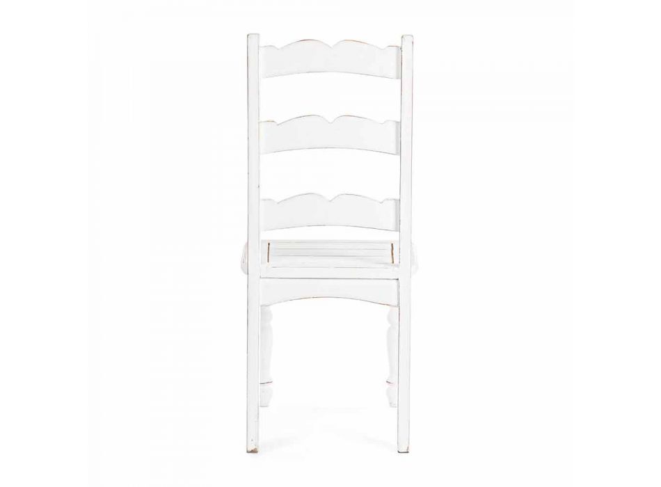 Homemotion Classic Design Solid Mango Wood Chair - Blanche Viadurini