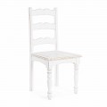 Homemotion Classic Design Solid Mango Wood Chair - Blanche