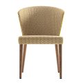 Modern upholstered solid wood chair Grilli York made in Italy, 2 pieces