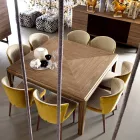 Modern upholstered solid wood chair Grilli York made in Italy, 2 pieces Viadurini